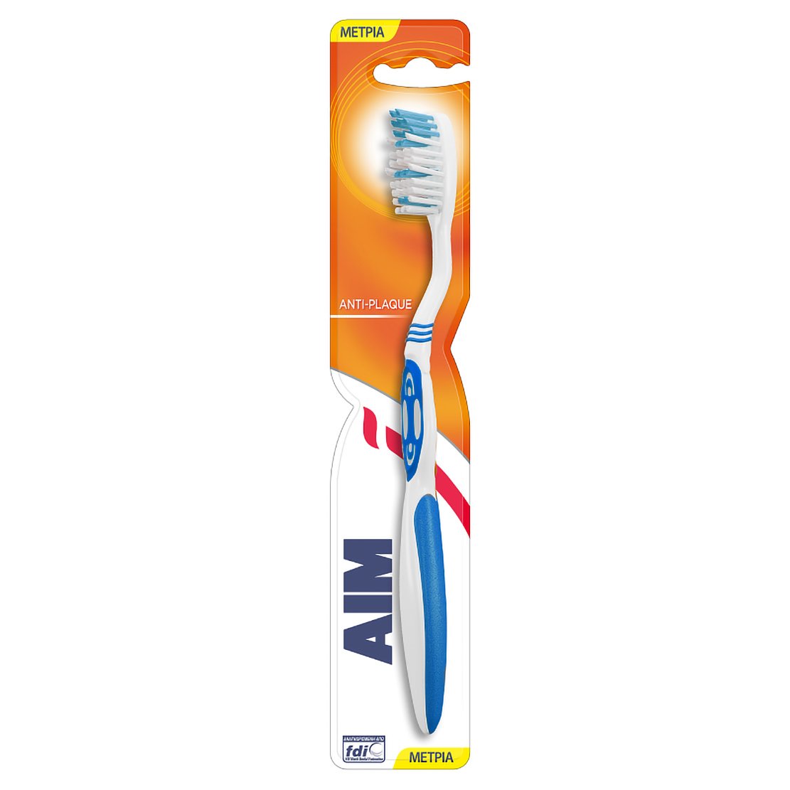 Aim Antiplaque Medium Toothbrush Οδοντόβουρτσα Μέτρια 1 Τεμάχιο – Μπλε