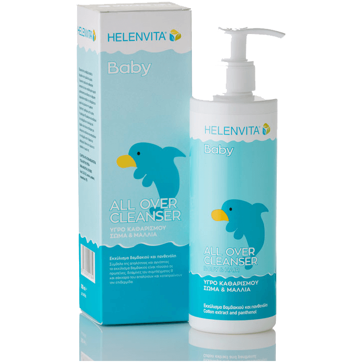 ΦΑΡΜΕΞ Helenvita Baby All Over Cleanser Καθαρίζει Απαλά Το Δερματάκι Και Τα Μαλλιά Του Μωρού 300ml