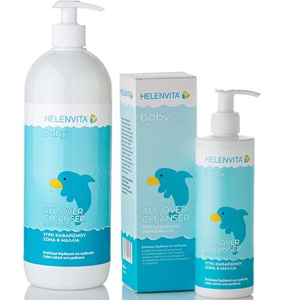 Helenvita Bady All Over Cleanser Εξαιρετικά Ήπιο, Καθαρίζει Απαλά το Δερματάκι & τα Μαλλιά του Μωρού 1L