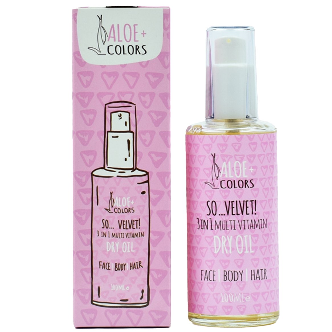 Aloe+ Colors So Velvet 3in1 Multivitamin Dry Oil for Face, Body & Hair Ενυδατικό Ξηρό Λάδι για Πρόσωπο, Σώμα & Μαλλιά 100ml