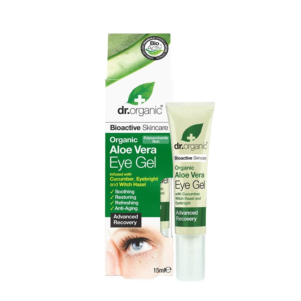 Dr Organic Organic Aloe Vera Eye Gel Τζελ Ματιών με Βιολογική Αλόη Βέρα 15ml