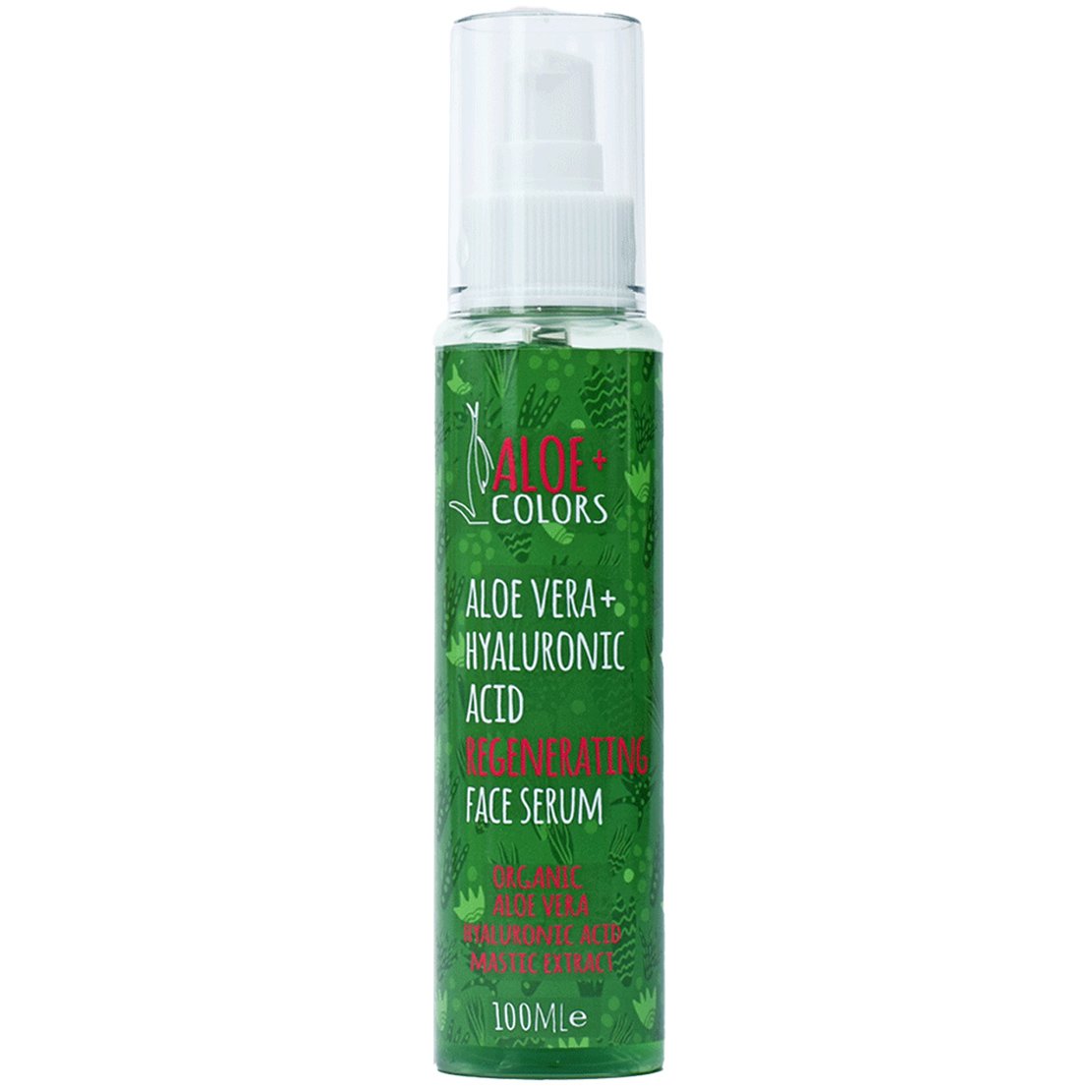 Aloe+ Colors Aloe Vera & Haluronic Acid Regenerating Face Serum Αναζωογονητικός Ορός Προσώπου με Υαλουρονικό Οξύ 100ml 53058