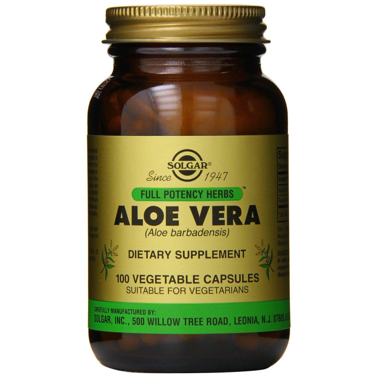 Solgar Aloe Vera Συμπλήρωμα Διατροφής για την Αποτοξίνωση του Πεπτικού Συστήματος 100veg.caps