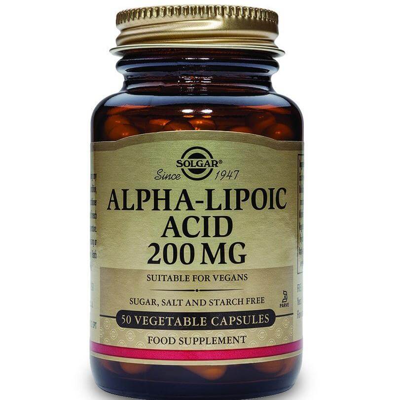 Solgar Alpha Lipoic Acid Συμπλήρωμα Διατροφής, Ισχυρό Αντιοξειδωτικό veg.caps – 60mg veg 30s