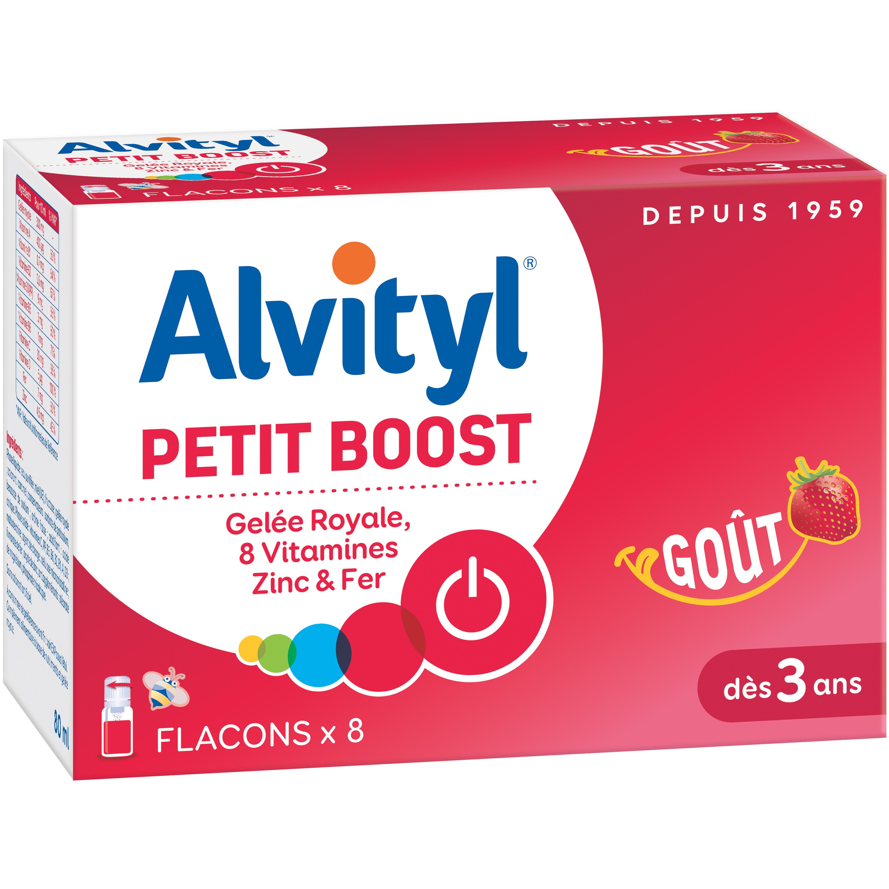 Alvityl Petit Boost Gelee Royal 8 Vitamines Zinc & Fer Φόρμουλα για Τόνωση και Ενέργεια 8 Αμπούλες 10ml
