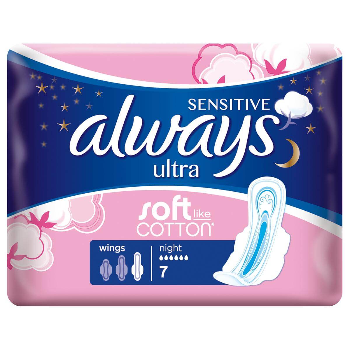 Always Ultra Sensitive Night Soft Like Cotton 7τμχ