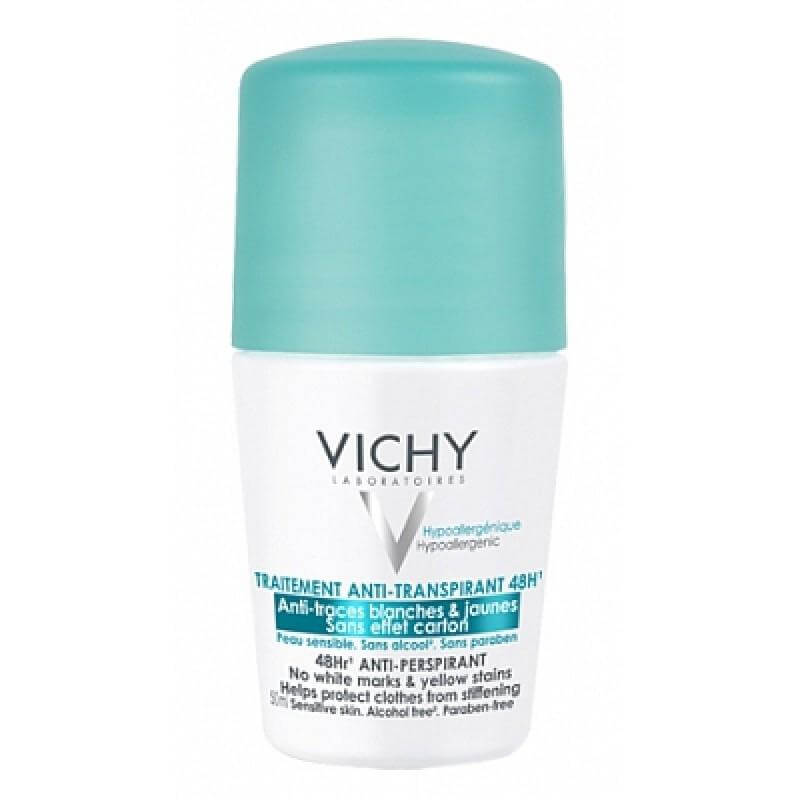 Vichy Deodorant 48ΩΡΗ Αποσμητική Φροντίδα Χωρίς Λευκά/Κίτρινα Σημάδια Στα Ρούχα, 50ml