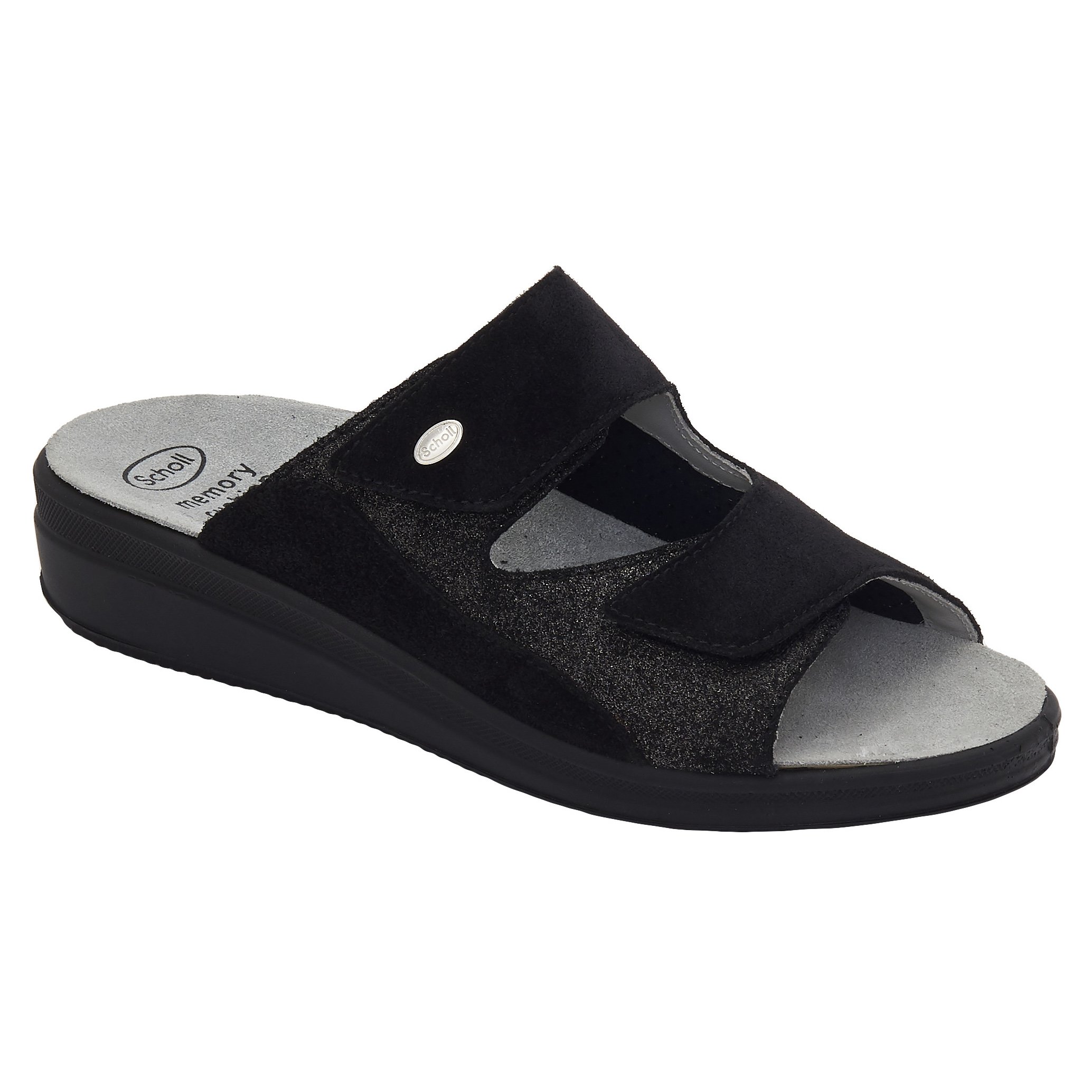 Scholl Shoes Antonia Elastic Black Γυναικεία Καλοκαιρινά Ανατομικά Παπούτσια σε Μαύρο Χρώμα, Χαρίζουν Σωστή Στάση & Φυσικό Χωρίς Πόνο Βάδισμα 1 Ζευγάρι – 38