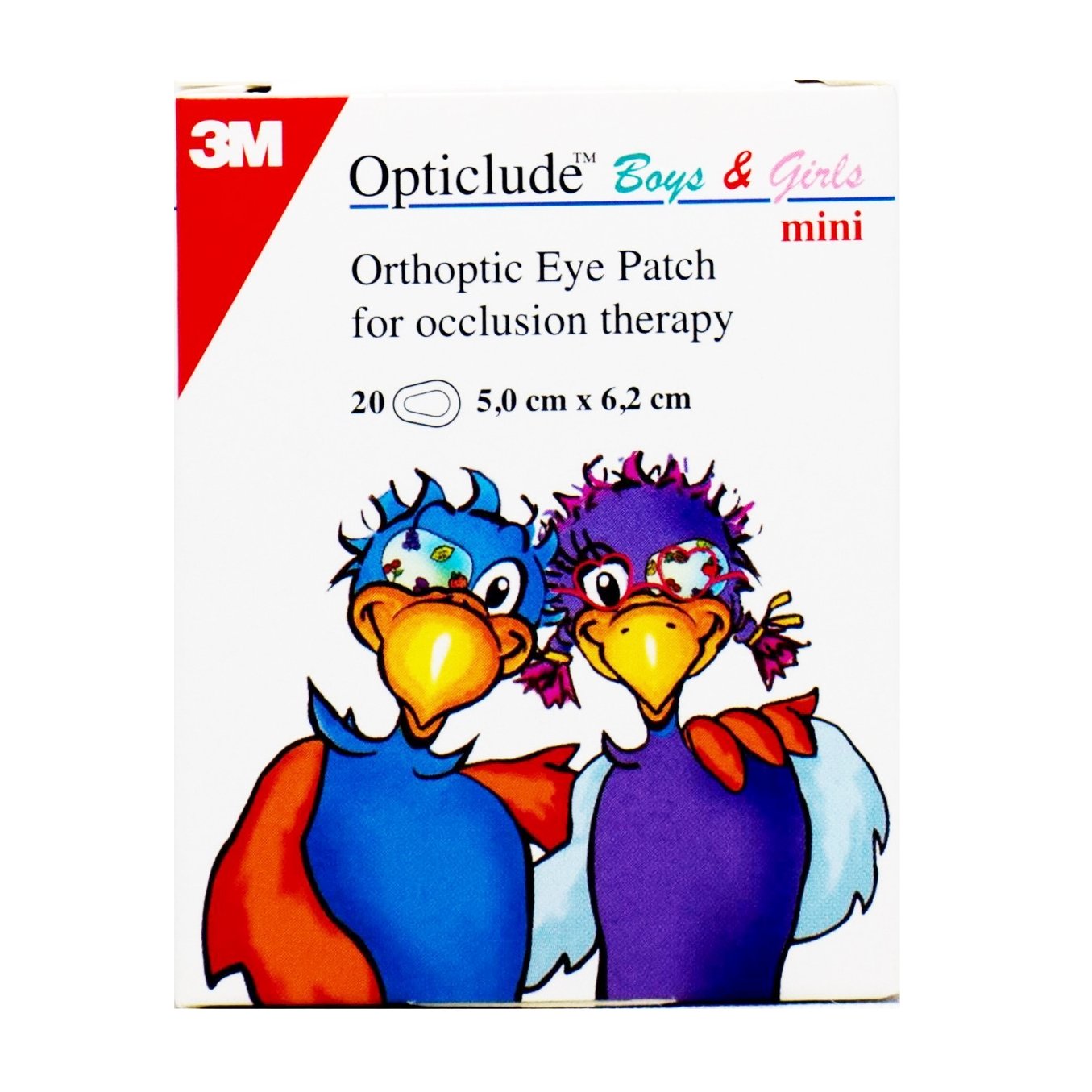 3M Opticlude Mini Boys & Girls Eye Patch Οφθαλμικός Ορθοπτικός Επίδεσμος 5.0cm x 6.2cm 20τμχ