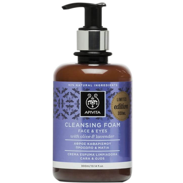 Apivita Cleansing Κρεμώδης Αφρός Καθαρισμού για Πρόσωπο & Μάτια με Λεβάντα & Ελιά 300ml
