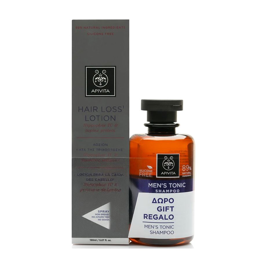 Apivita Πακέτο Προσφοράς Hair Loss, Lotion Κατά της Τριχόπτωσης 150ml & Δώρο Men’s Tonic Shampoo 250ml