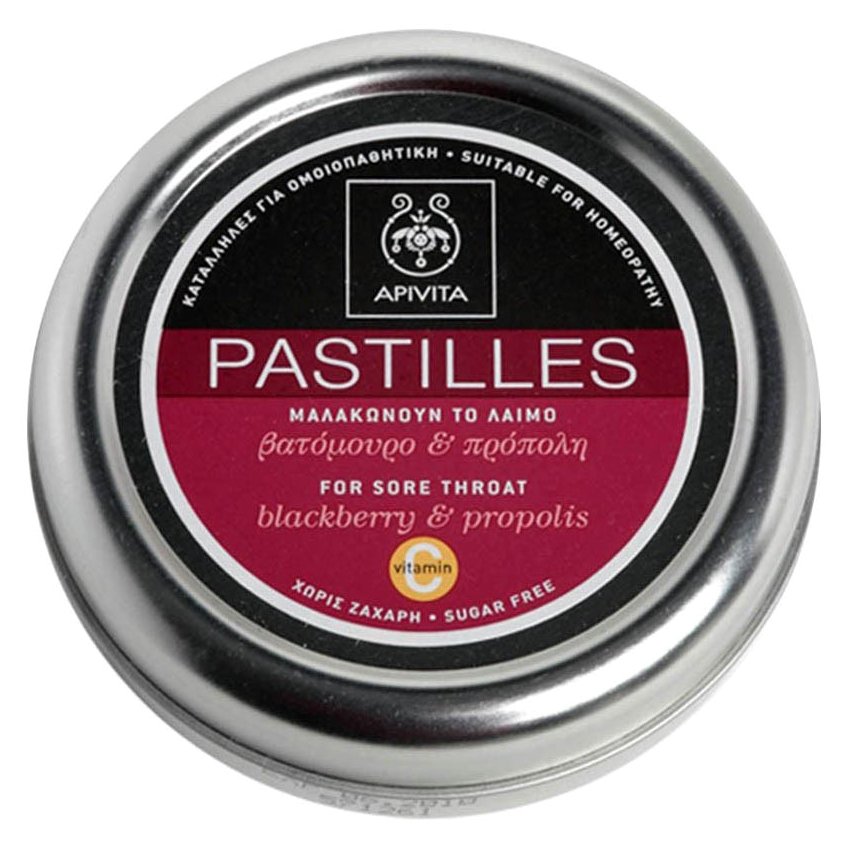 Apivita Pastilles Παστίλιες Για Τον Πονεμένο Λαιμό Με Βατόμουρο & Πρόπολη 45g