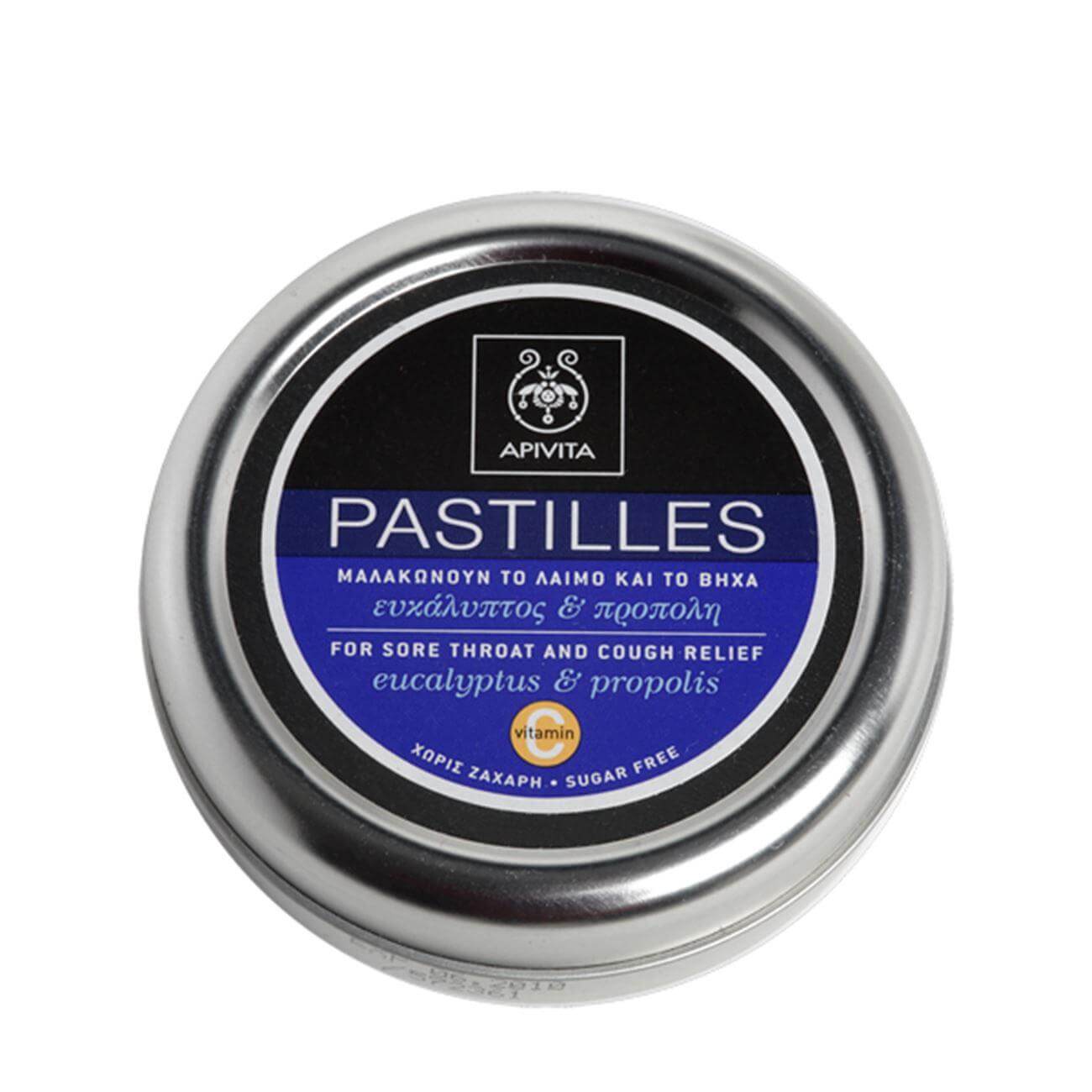 Apivita Pastilles Παστίλιες Για Τον Πονεμένο Λαιμό Και Το Βήχα Με Ευκάλυπτο & Πρόπολη 45g