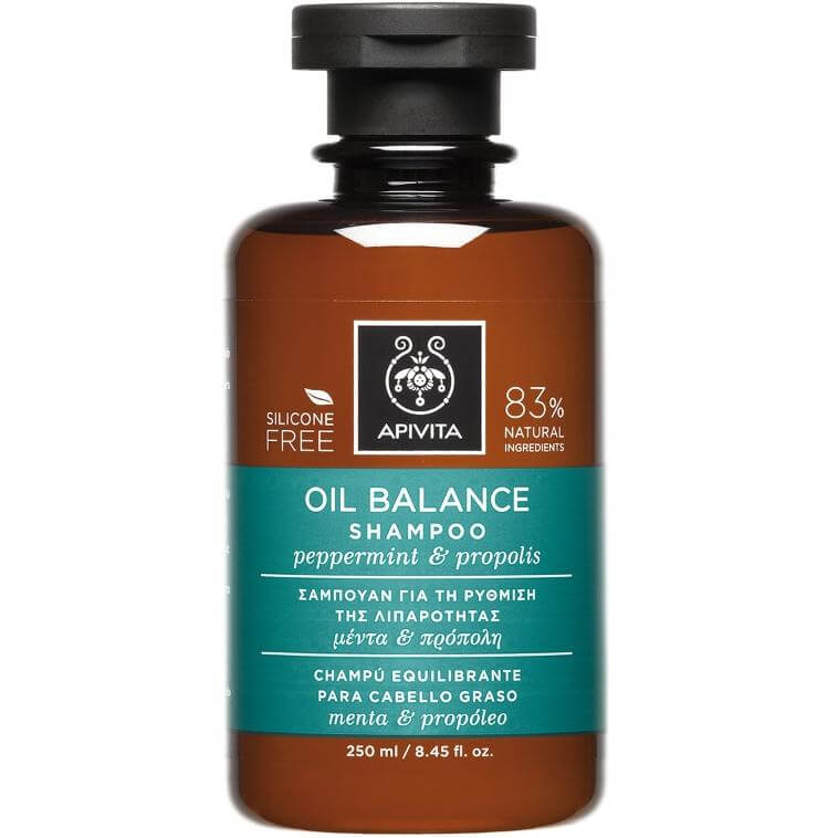 Apivita Oil Balance Σαμπουάν για Ρύθμιση Λιπαρότητας με Μέντα & Πρόπολη 250ml