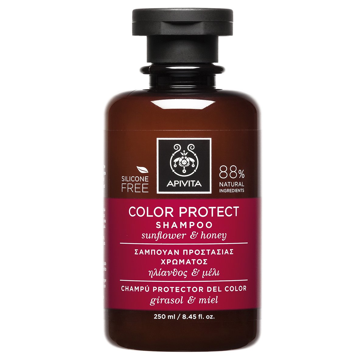 Color Protect Shampoo With Sunflower & Honey 250ml – Apivita,Σαμπουάν Προστασίας Χρώματος με Ηλίανθο & Μέλι