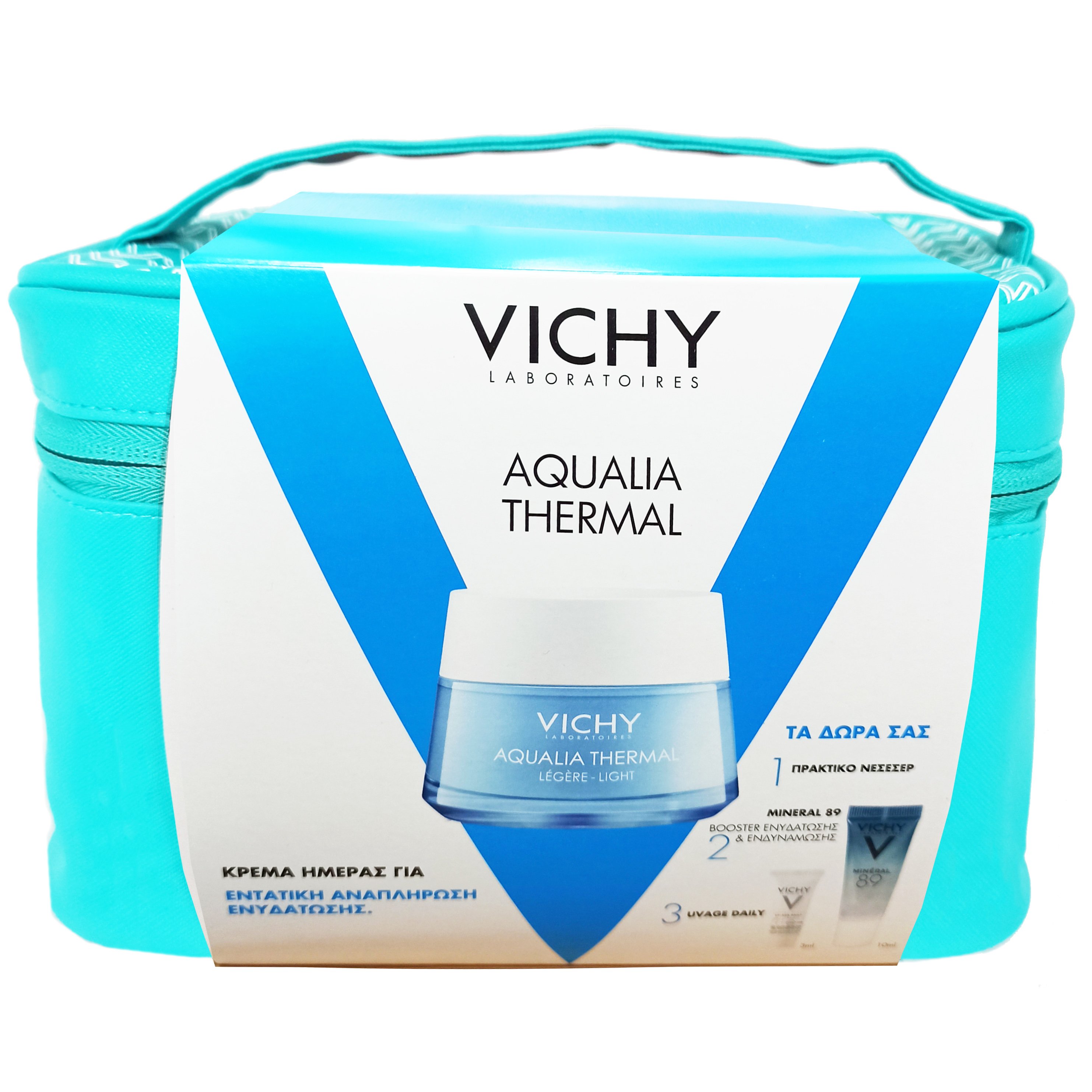 Vichy Promo Aqualia Thermal Legere Rehydrating Cream 50ml & Δώρο Mineral 89 Booster 10ml & Capital Soleil UV- Age Spf50+ Daily 3ml & Νεσεσέρ