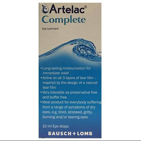 Bausch & Lomb Artelac Complete Λιπαντικό Οφθαλμικό Διάλυμα 10ml