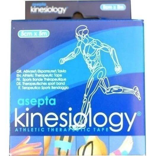 Asepta Kinesiology Tape Ταινία Αθλητική Αυτοκόλλητη Συγκράτησης 5cm x 5m – Μπεζ