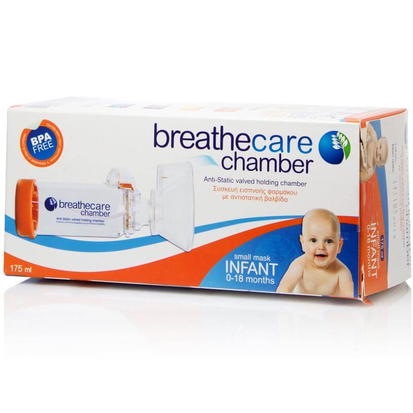 Asepta Breath Champer Infant Small Mask Συσκευή Εισπνοής Φαρμάκου με Αντιστατική Βαλβίδα, Κατάλληλη για Βρέφη 0-18 Μηνών 175ml