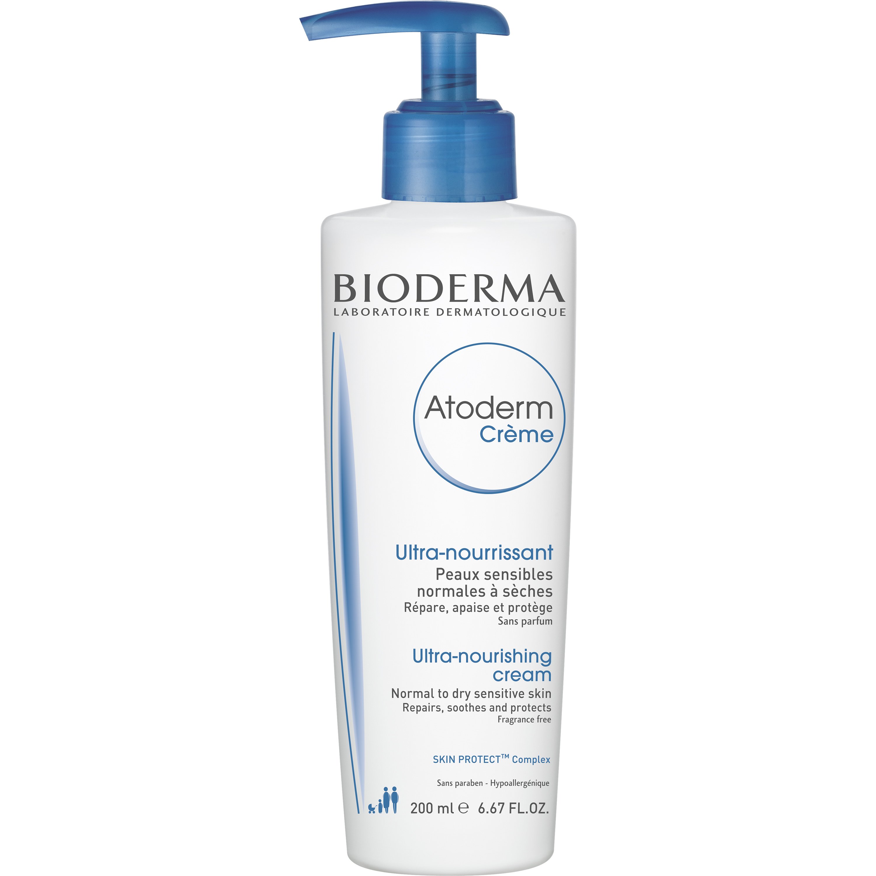 Bioderma Atoderm Creme 24ωρη Ενυδατική Κρέμα Μεγάλης Διάρκειας για το Ξηρό προς Πολύ Ξηρό Ευαίσθητο Δέρμα 200ml