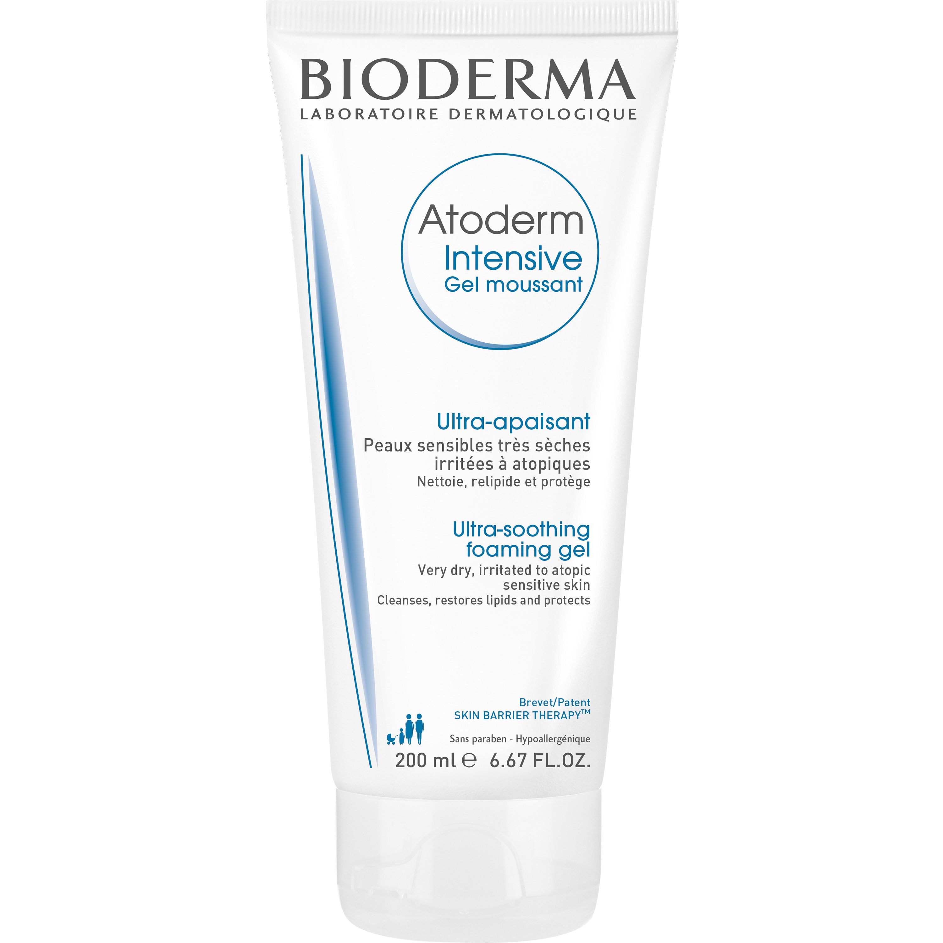 Bioderma Atoderm Intensive Gel Moussant Ultra Rich Foaming Gel Καθημερινό Χαλαρωτικό Τζελ Καθαρισμού 200ml