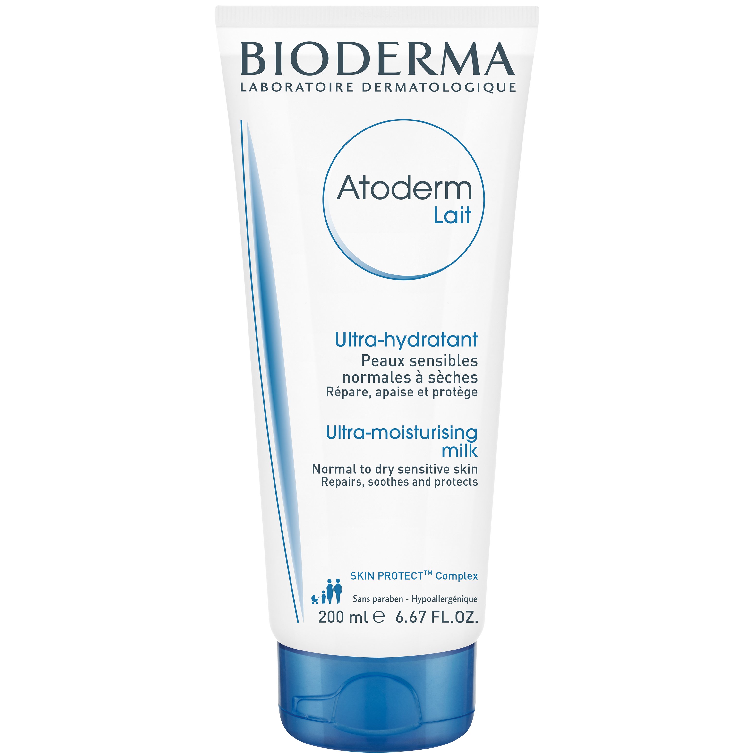 Bioderma Atoderm Lait / Milk – Ενυδατικό Γαλάκτωμα Χωρίς Άρωμα, Χωρίς Paraben 200ml