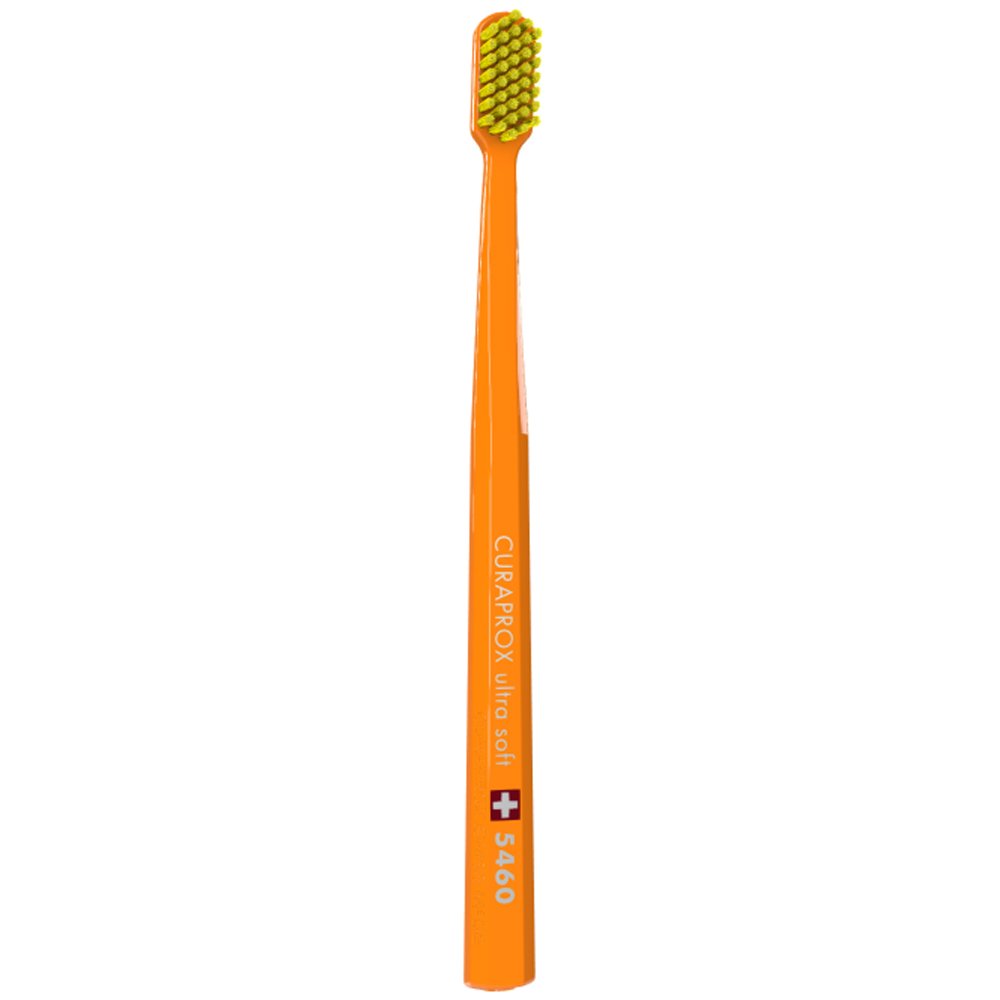 Curaprox CS 5460 Ultra Soft Οδοντόβουρτσα με Εξαιρετικά Απαλές & Ανθεκτικές Τρίχες Curen για Αποτελεσματικό Καθαρισμό 1 Τεμάχιο – Πορτοκαλί/ Κίτρινο