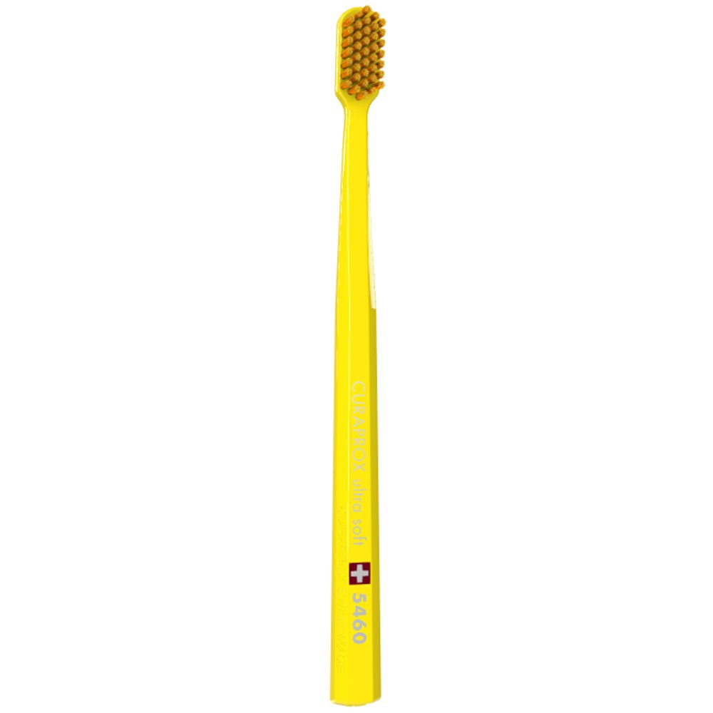 Curaprox CS 5460 Ultra Soft Οδοντόβουρτσα με Εξαιρετικά Απαλές & Ανθεκτικές Τρίχες Curen για Αποτελεσματικό Καθαρισμό 1 Τεμάχιο – Κίτρινο/ Πορτοκαλί