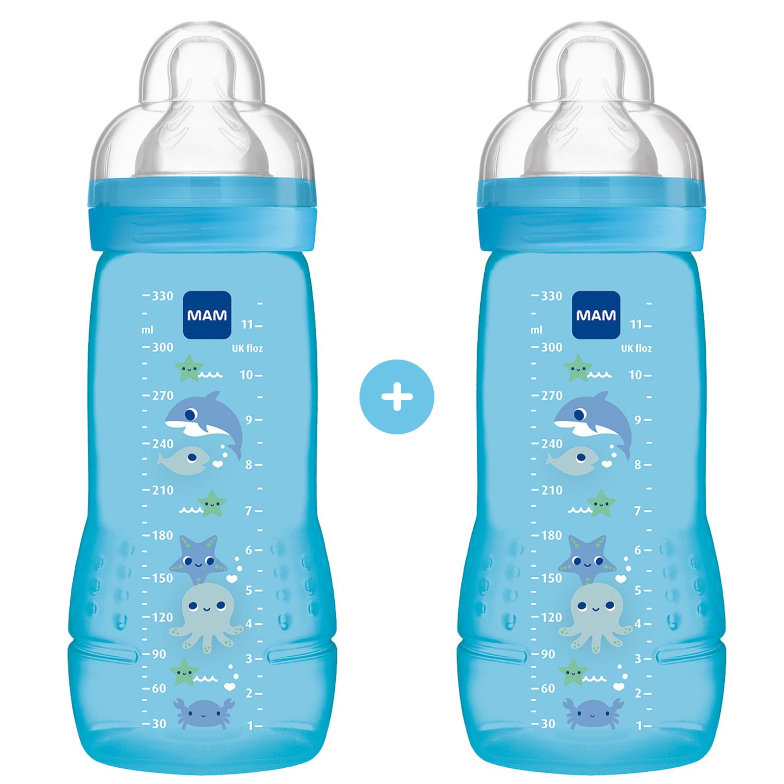 Mam Πακέτο Προσφοράς Easy Active Baby Bottle Fairy Tale Κωδ 365S Μπιμπερό Πολυπροπυλενίου με Θηλή Σιλικόνης 4m+, 2x330ml – Μπλε