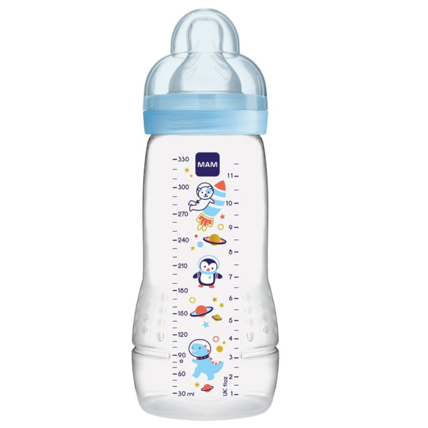 Mam Easy Active Baby Bottle Fairy Tale Κωδ 361S Μπιμπερό Πολυπροπυλενίου με Θηλή Σιλικόνης 4m+, 330ml – Μπλε
