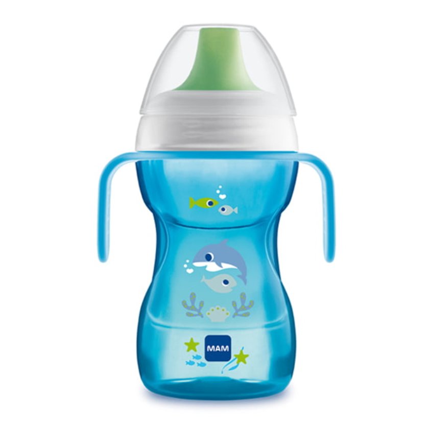 Mam Fun to Drink Cup Κωδ 461 Εκπαιδευτικό Ποτηράκι με Χερουλάκια Ιδανικό για Μετάβαση στο Κανονικό Ποτήρι από 8+ Μηνών 270ml – μπλε