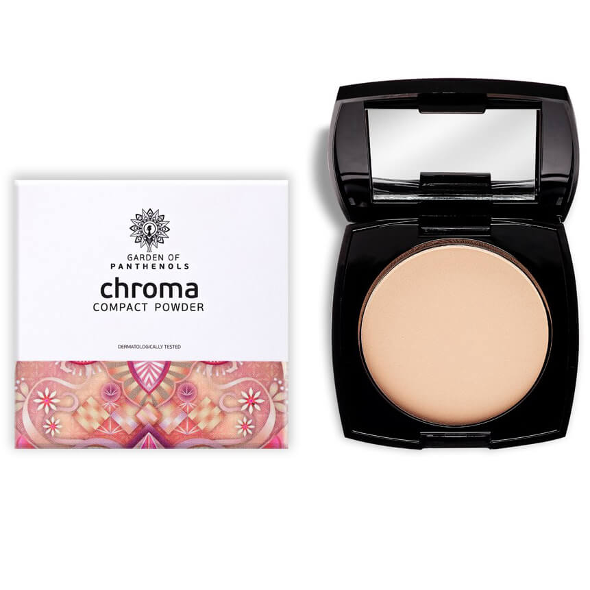 Garden of Panthenols Chroma Compact Powder Απαλή Πούδρα Κάλυψης για Ματ Αποτέλεσμα 12gr – Shimmery Peach