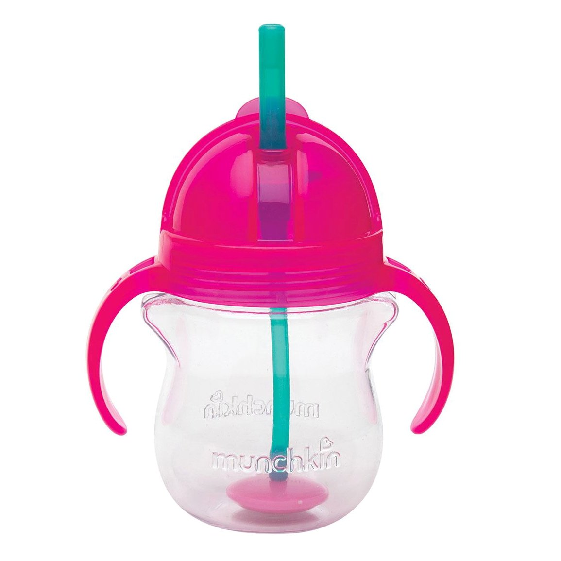 Munchkin Click Lock Tip & Sip Straw Cup Ποτήρι με Ευέλικτο Καλαμάκι 6m+, 207ml – ροζ