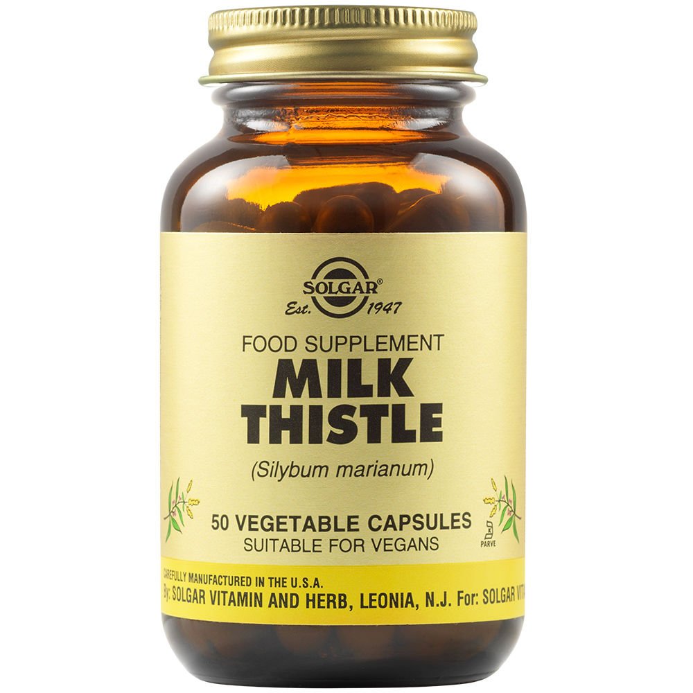 Solgar Milk Thistle Συμπλήρωμα Διατροφής Ισχυρό Αντιοξειδωτικό με Αντιφλεγμονώδεις & Αντιοξειδωτικές Ιδιότητες veg.caps – 50 veg.caps