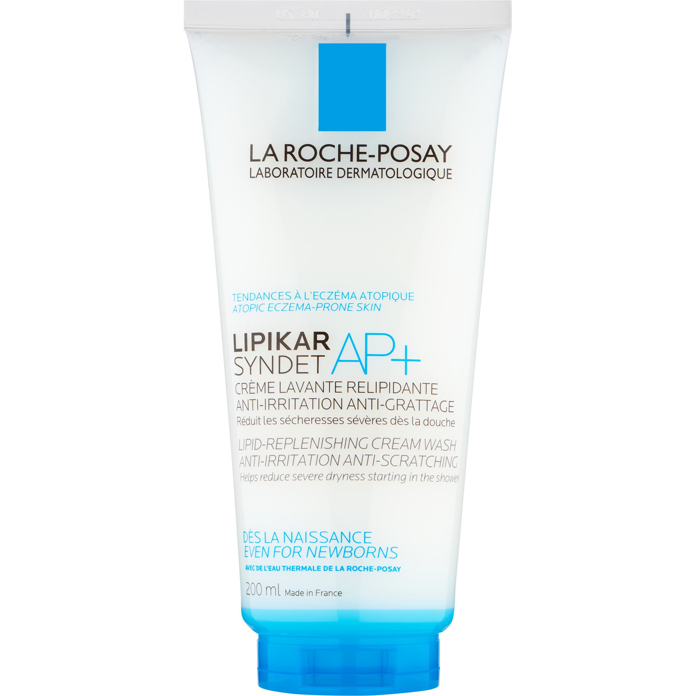 La Roche-Posay Lipikar Syndet AP+ Κρέμα Καθαρισμού για Αναπλήρωση των Λιπιδίων, Κατά των Ερεθισμών & του Κνησμού, Χωρίς Σαπούνι – 200ml