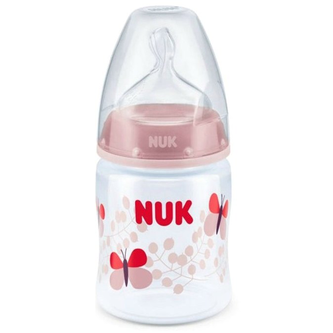 Nuk First Choice Plus Μπιμπερό Πολυπροπυλενίου (PP) Θηλή Σιλικόνης 150ml – ροζ