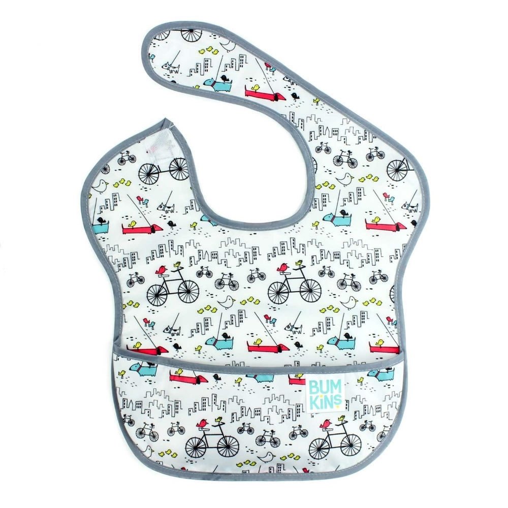 Bumkins Waterproof SuperBib Αδιάβροχη Σαλιάρα 6-24 Μηνών 1 τεμάχιο – Ποδήλατα