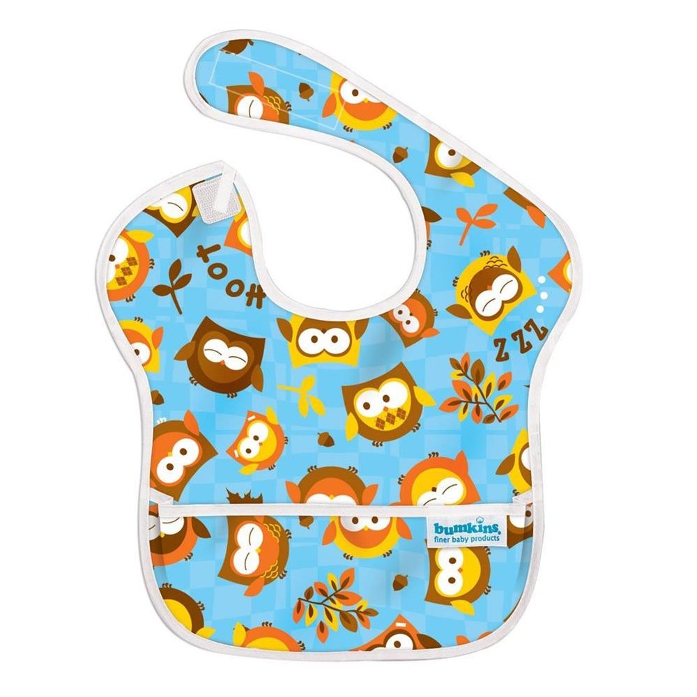 Bumkins Waterproof SuperBib Αδιάβροχη Σαλιάρα 6-24 Μηνών 1 τεμάχιο – Κουκουβάγια