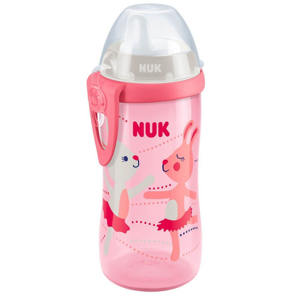 Active Cup Παγουράκι με Ρύγχος Σιλικόνης 12m+ BPA Free 300ml 10.255.078- Nuk,Ανθεκτικό Πλαστικό Παγουράκι με Ειδικό Ρύγχος Διαφυ – ροζ