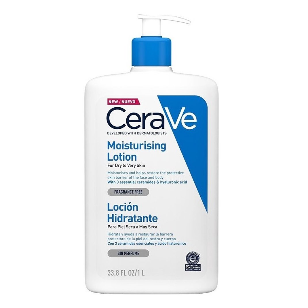 CeraVe Moisturising Face & Body Lotion for Dry to Very Dry Skin Ενυδατικό Γαλάκτωμα Προσώπου, Σώματος για Ξηρή & Πολύ Ξηρή Επιδερμίδα – 1 L