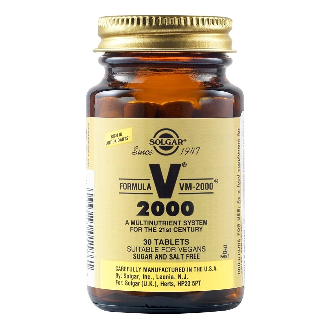 Solgar Formula VM-2000 Συμπλήρωμα Διατροφής με Πολιβιταμίνες & Ισχυρής Δράση Κατά των Βλαβών από τις Ελεύθερες Ρίζες 30tabs
