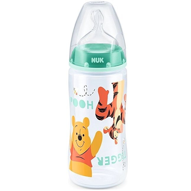 Nuk First Choice Plus Disney Winnie the Pooh Μπιμπερό PP 0-6 Μηνών με Θηλή Σιλικόνης Μεγέθους M 300ml – πράσινο