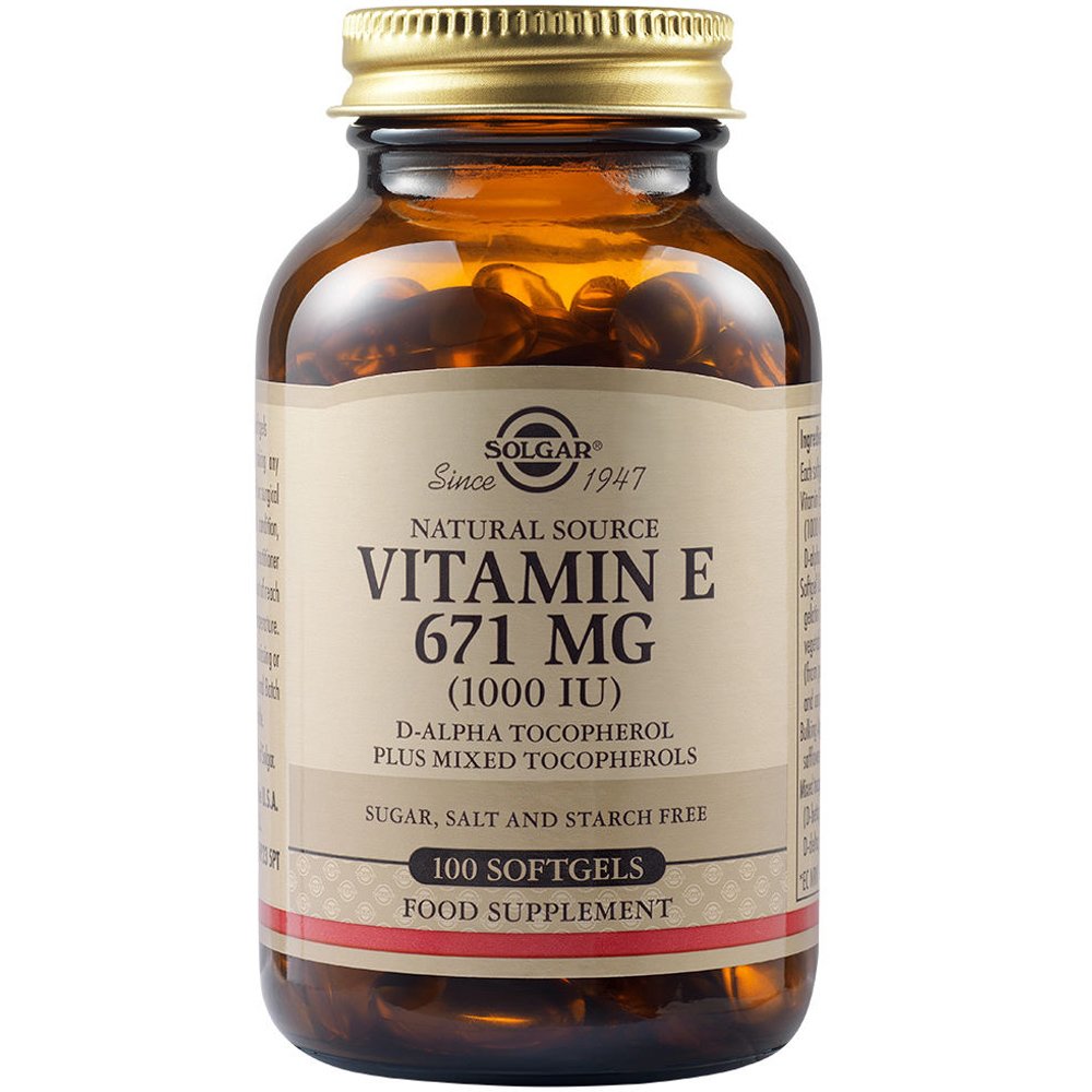 Solgar Solgar Vitamin E 671mg Συμπλήρωμα Διατροφής με Βιταμίνη Ε για την Καλή Υγεία του Δέρματος & της Καρδιάς με Αντιοξειδωτικές Ιδιότητες 100 Softgels