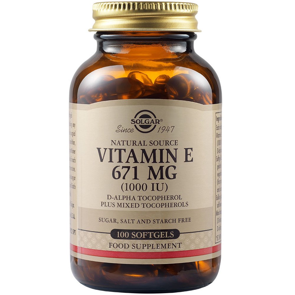 Solgar Vitamin E 671mg Συμπλήρωμα Διατροφής με Βιταμίνη Ε για την Καλή Υγεία του Δέρματος & της Καρδιάς με Αντιοξειδωτικές Ιδιότητες 100 Softgels