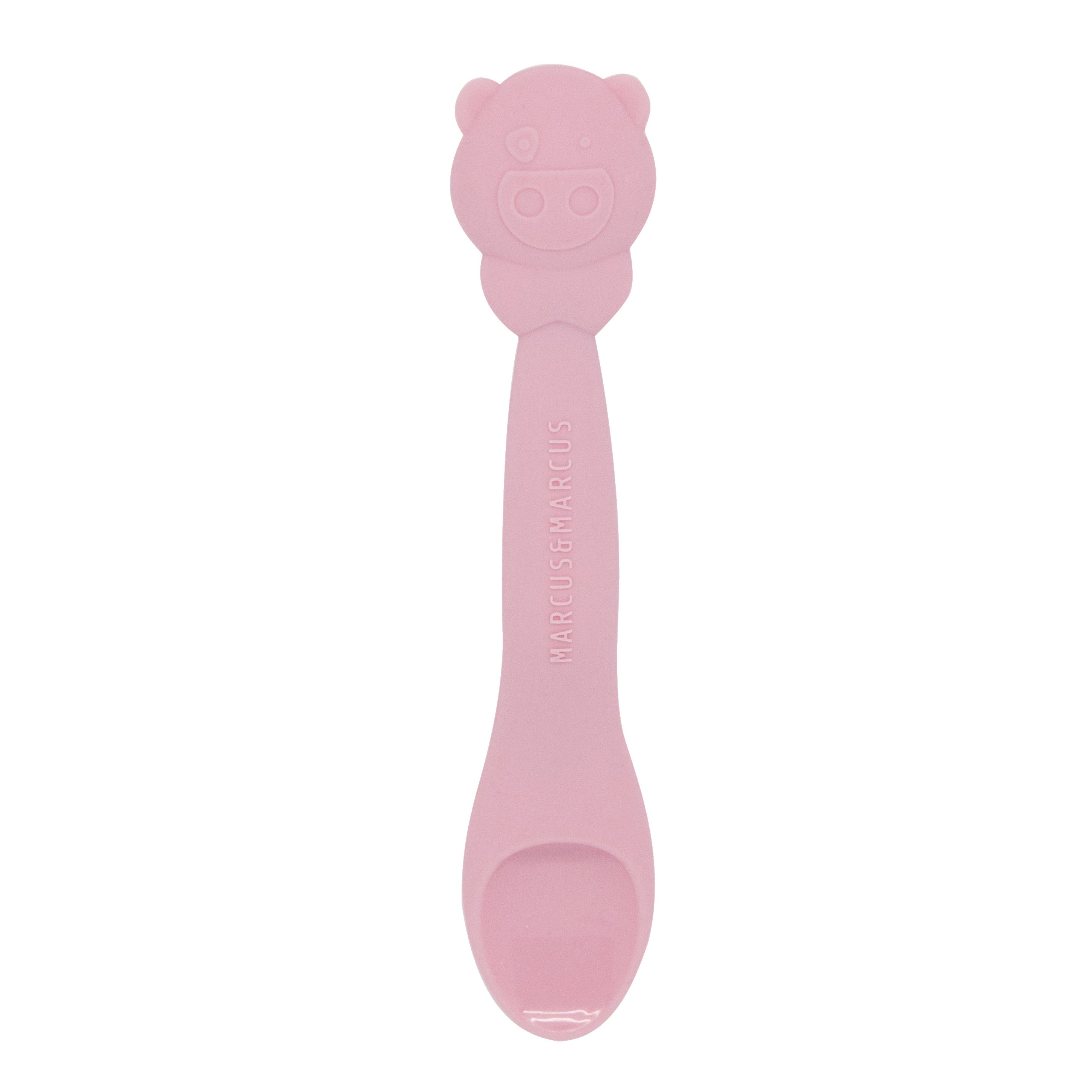 Marcus & Marcus Feeding Spoon Κουτάλι Εκμάθησης για Βρέφη, Σιλικόνης FDA – ροζ