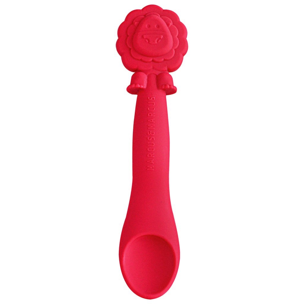 Marcus & Marcus Feeding Spoon Κουτάλι Εκμάθησης για Βρέφη, Σιλικόνης FDA – κόκκινο