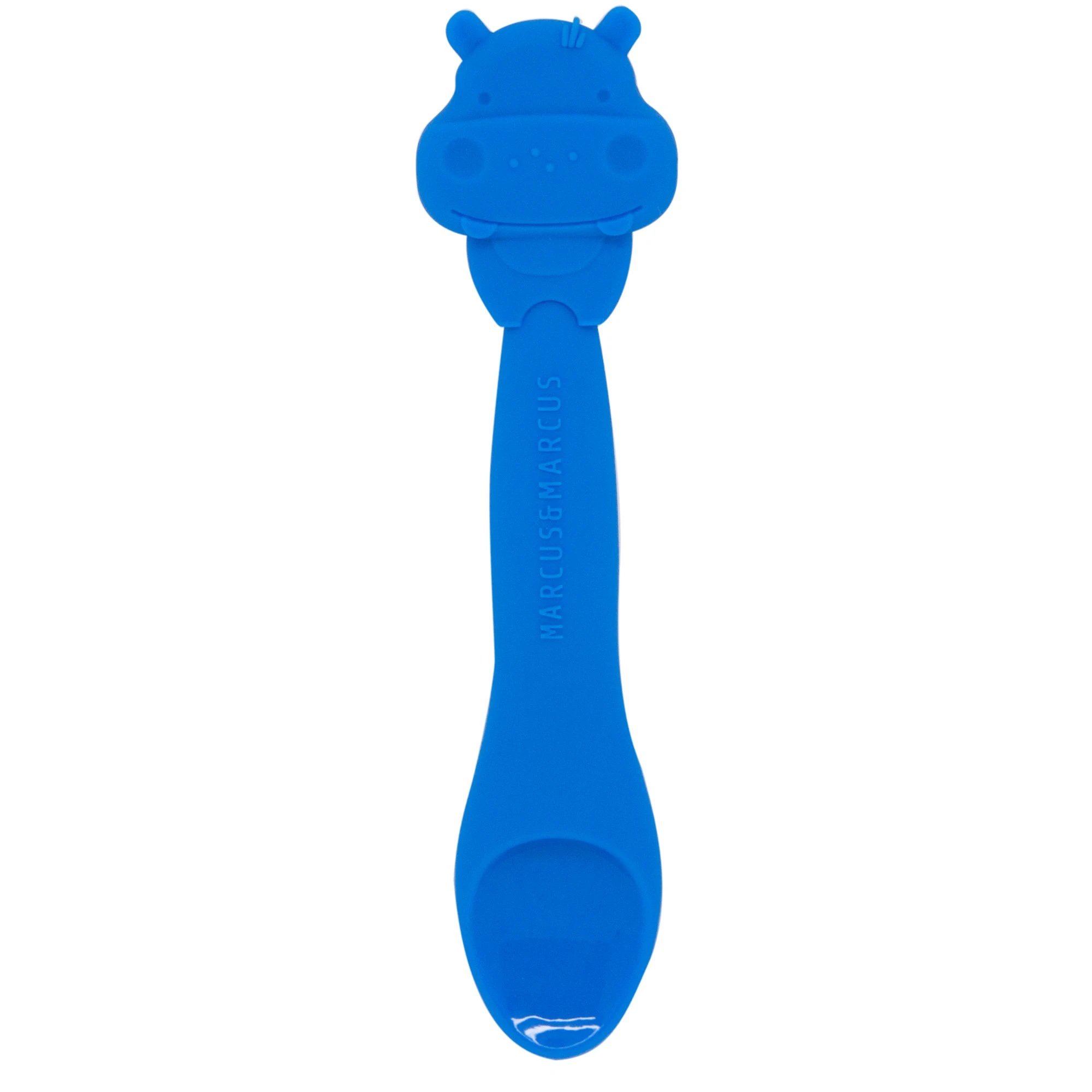 Marcus & Marcus Feeding Spoon Κουτάλι Εκμάθησης για Βρέφη, Σιλικόνης FDA – μπλέ