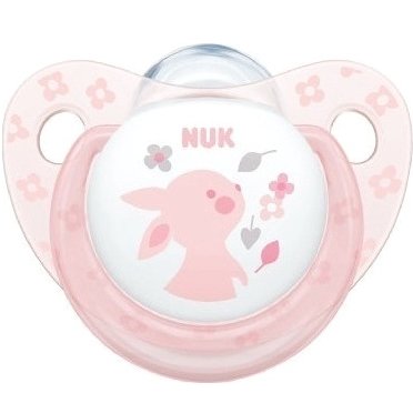 Nuk Baby Rose & Blue Πιπίλα Σιλικόνης με Κρίκο 1τεμάχιο – Baby Rose2 0-6 Μηνων