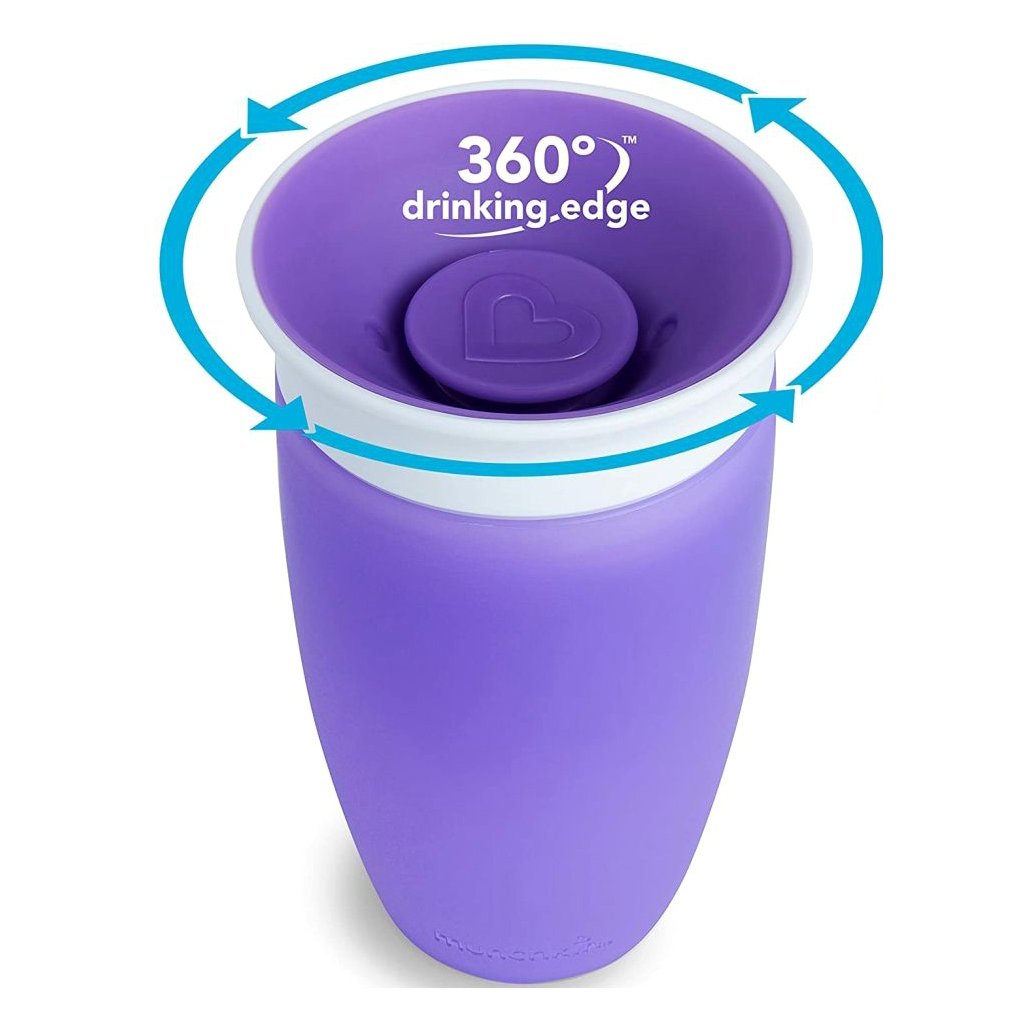 Munchkin Sippy Cup Miracle 360° 12m+ Παιδικό Ποτηράκι 296ml – Μωβ