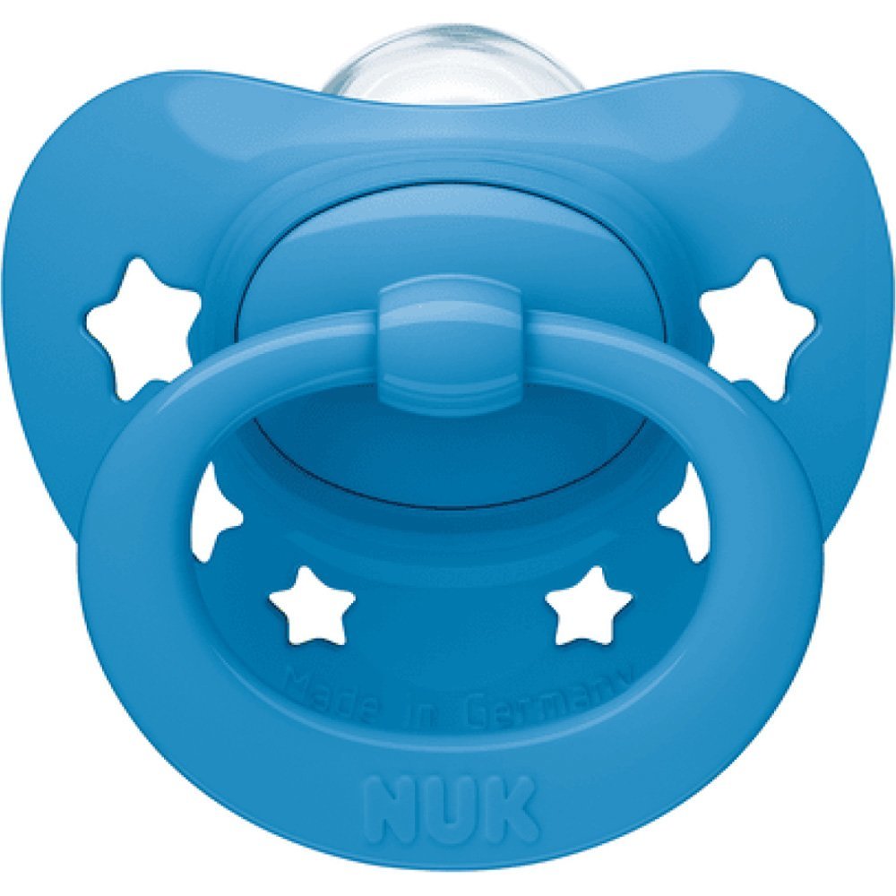Nuk Nuk Signature Orthodontic Silicone Soother 18-36m Μπλε Ορθοδοντική Πιπίλα με Θηλή Σιλικόνη 1 Τεμάχιο, Κωδ 10520449